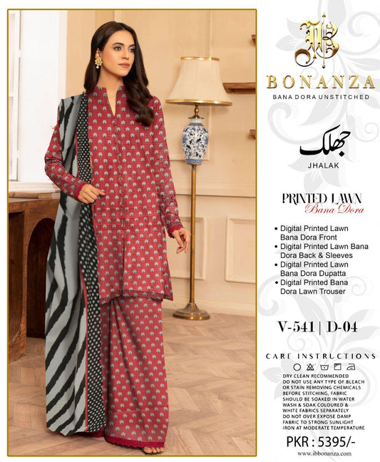 2-Piece Digital Printed Lawn Suit – Bana dora unstitched