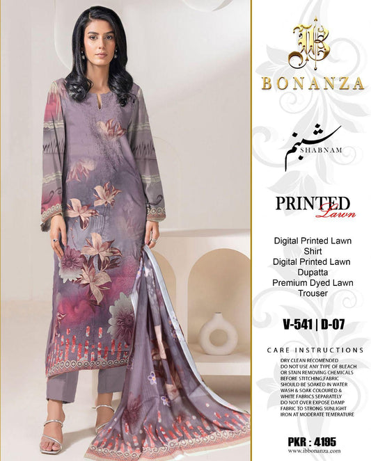 3-Piece Digital Printed Lawn Suit – V-541 | d-07