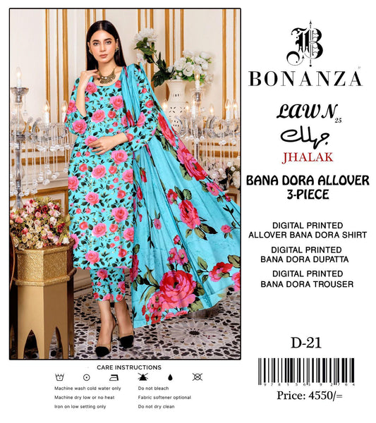 3-Piece Digital Printed Lawn Suit – Digital printed