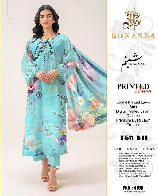 3-Piece Digital Printed Lawn Suit – V-941 | d-06